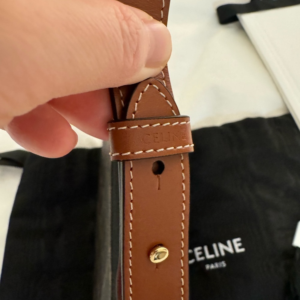 CELINE AVA BAG IN TRIOMPHE CANVAS AND CALFSKIN - Picture 5 of 8